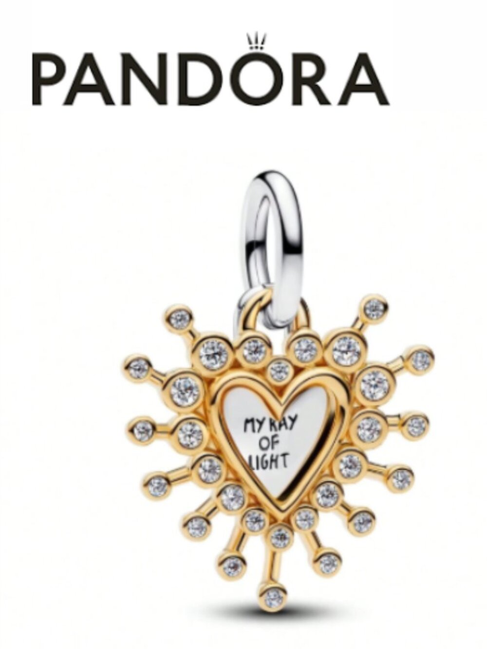 NEW Radiant Heart Pendant Charm for Pandora Bracelet or chain